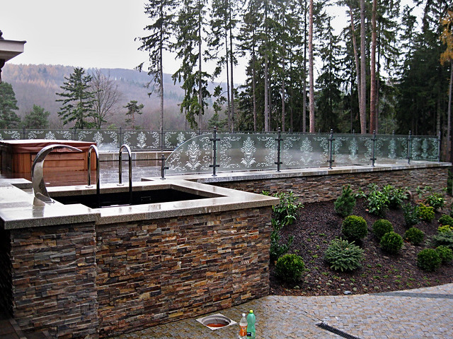 ohýbané sklo v soukromé rezidenci